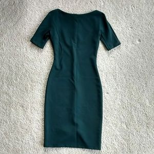 Zara Forest Green Midi Sheath Dress